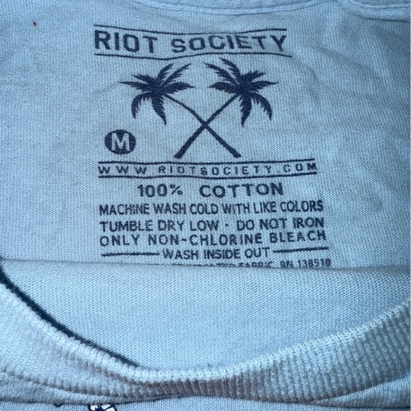 Riot Society Blue Graphic T-Shirt - Picture 3 of 3